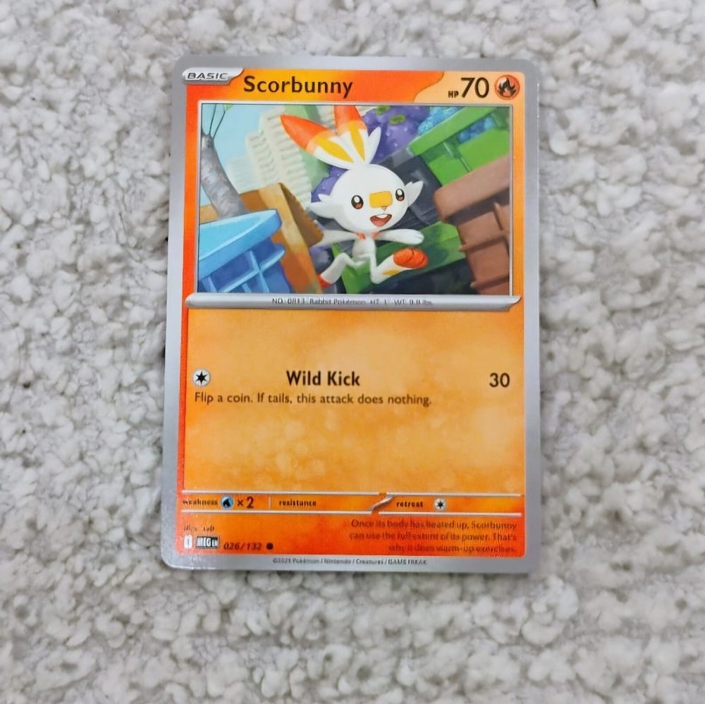POKEMON TCG Card Scorbunny Mega Evolution 026/132 PZ